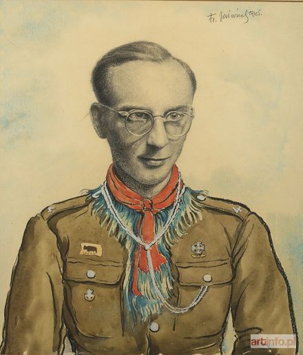 JAŹWIECKI Franciszek Adam | Portret harcmistrza Wróblewskiego, 1945 r.