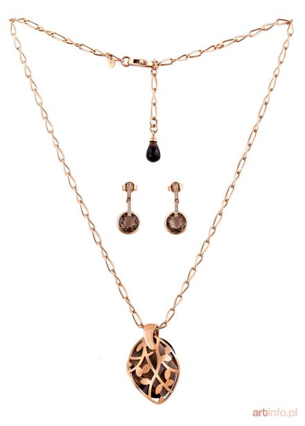 Komplet: naszyjnik i kolczyki, współczesny