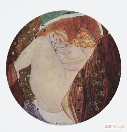 Talerz dekoracyjny z przedstawieniem obrazu Danae