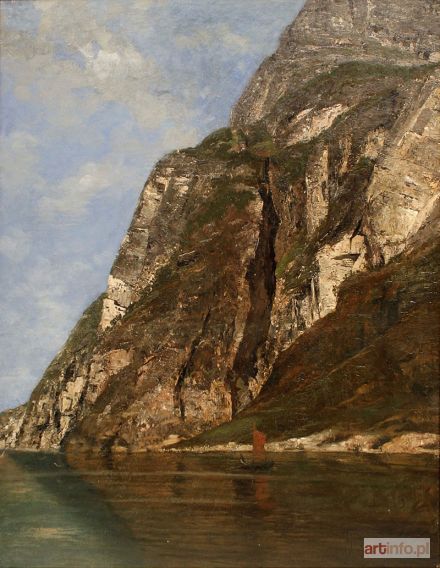 SCHWEITZER Adolf Gustaw | Fiord, 1880 r.