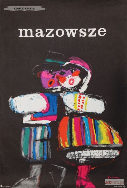 ŚWIERZY Waldemar | Plakat Zespołu Pieśni i Tańca MAZOWSZE, 1961