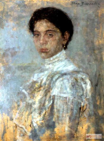 BOZNAŃSKA Olga | Portret pani w białej sukni, ok. 1905