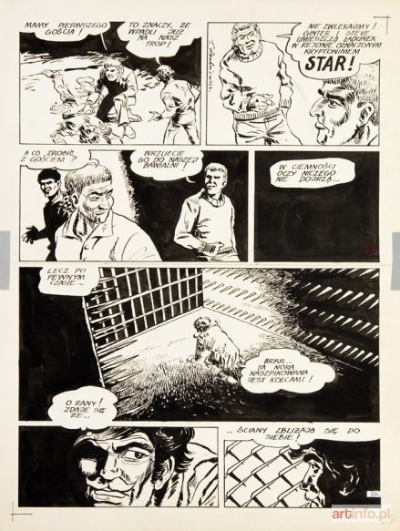 RACZKIEWICZ Tadeusz | Tajfun - Na tropie Skorpiona, plansza komiksowa nr 35, 1987 r.