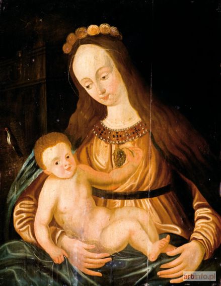 Malarz nieokreślony, środkowoeuropejski, XVII-XVIII w. | MADONNA Z DZIECIĄTKIEM