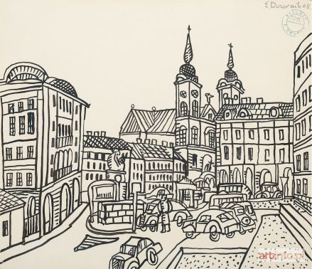 DWURNIK Edward | MAŁY RYNEK W KRAKOWIE, 1968