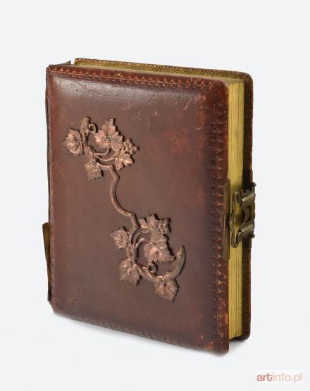 Album secesyjny do zdjęć typu carte visite i portretowych, z gałązką winorośli