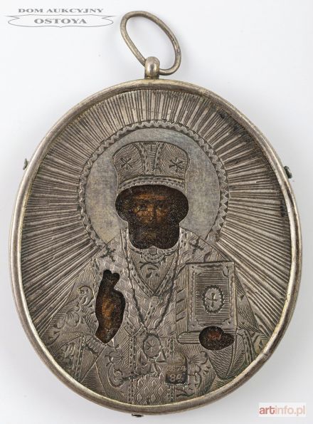 IKONA, ŚW. MIKOŁAJ CUDOTWÓRCA, Rosja, Moskwa, 1874