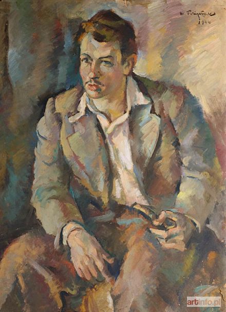 FILIPIAK Władysław | Młody mężczyzna z fajką, 1944