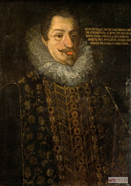 MALARZ austriacki, XVII w. | PORTRET CESARZA FERDYNANDA II HABSBURGA,1 poł. XVII w.