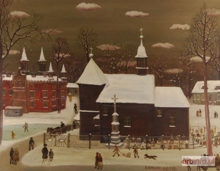 KRAWCZUK Bronisław | Kościółek zimą, 1988