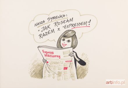 MIKLASZEWSKI Gwidon | Nasza Syrenka, ilustracja satyryczna, lata 80. XX w.