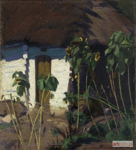 RAKOWSKI Mieczysław | SŁONECZNIKI PRZED CHATĄ, 1908