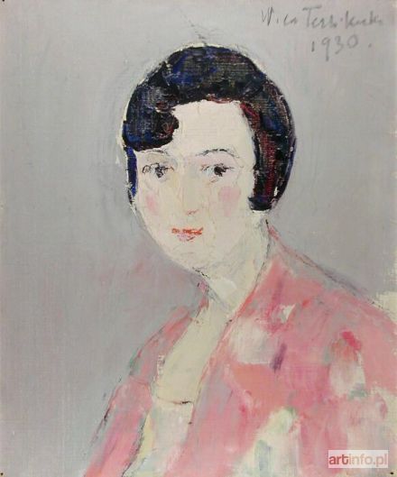 TERLIKOWSKI Włodzimierz | Portret Marie-Lucie w różowej bluzce, 1930