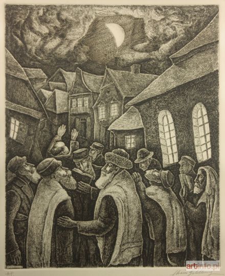 GOLDBERG Chaim | Błogosławieństwo księżyca / Kidesz-lewone, 1972