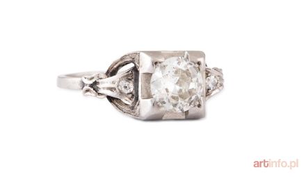 Pierścionek z diamentami, art déco, l. 1920–1930