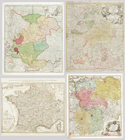 HOMANN Johann Baptist | Zestaw 4 map: Bawaria, Francja, Frankonia (Bawaria Wschodnia), Księstwo Brabancji