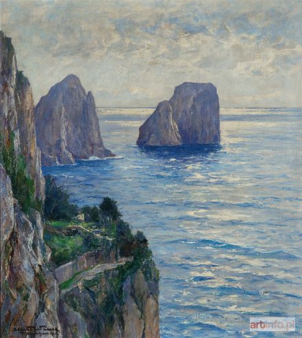 WENK Albert | SKAŁY FARAGLIONI U BRZEGÓW CAPRI, 1916