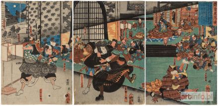 YOSHITORA Utagawa | Musha-e (sceny z życia samurajów), 1842-1846