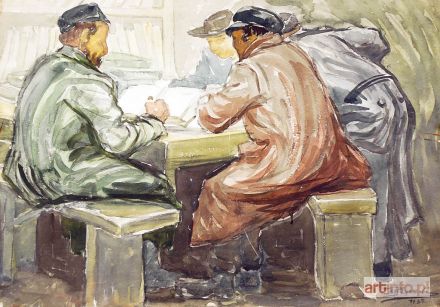 RYNECKI Mojżesz | Żydzi nad księgą, 1932