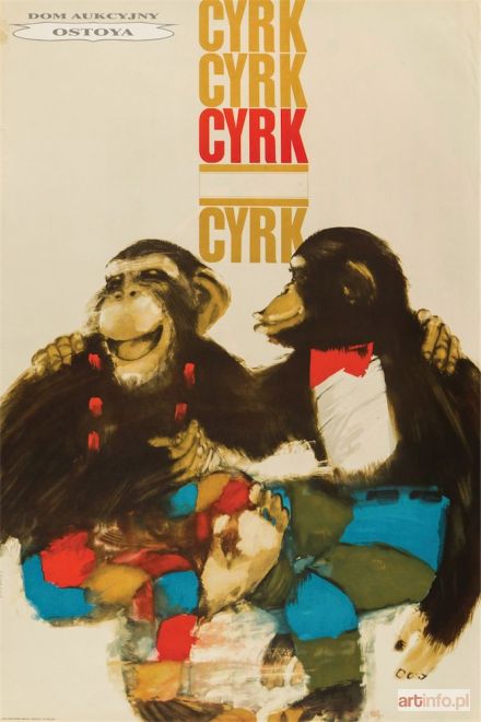 URBANIEC Maciej | Plakat CYRK (dwie małpy), 1966