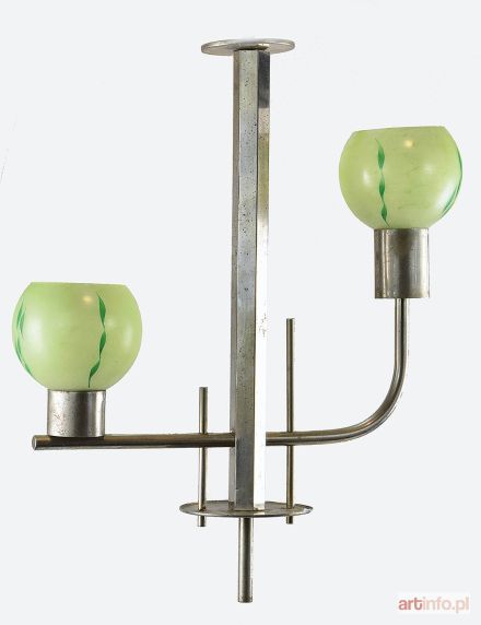 Żyrandol dwuramienny, art déco