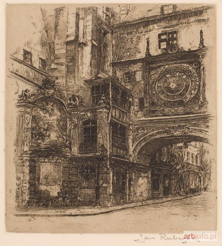 RUBCZAK Jan (Dubczak) | Gros-Horloge (zegar astronomiczny) z Rouen, circa 1912 r.