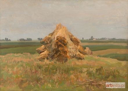 TRUSZ Iwan | Pejzaż letni ze snopkiem zboża, 1923 r.