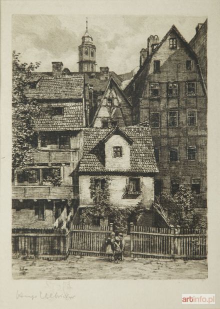 ULBRICH Hugo | Widok miasteczka, 1917 r.
