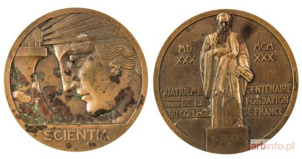 TURIN Pierre | MEDAL. 400 LAT COLLÈGE DE FRANCE, 1930