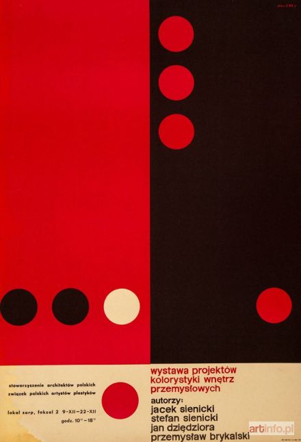 ŚWIERZY Waldemar | Plakat WYSTAWA PROJEKTÓW KOLORYSTYKI WNĘTRZ PRZEMYSŁOWYCH, ok. 1960