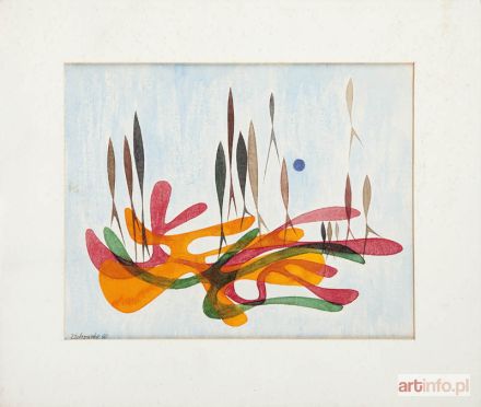 ŻEBROWSKA Zofia | Kompozycja abstrakcyjna, 1960 r.