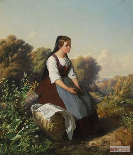 AJDUKIEWICZ Tadeusz | Dziewczyna z koszem, 1875