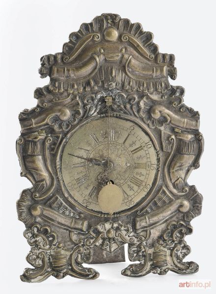 Zegar kartuszowy, późno-rokokowy, tzw. zappler