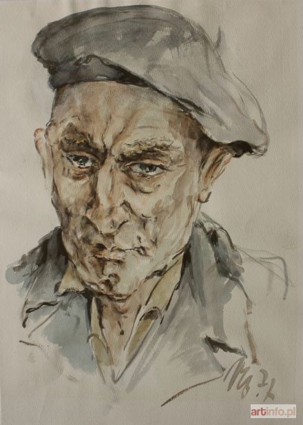 ŚNIADECKI Wiesław | Portret robotnika w berecie (1977)