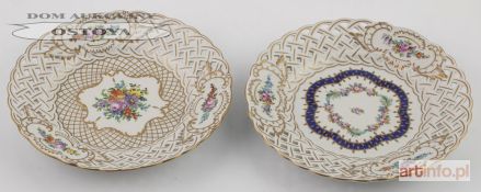 PARA TALERZY AŻUROWYCH, Saksonia, Potschappel, Carl Thieme, po 1918