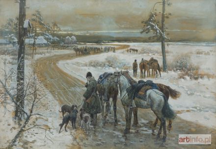 PERDZYŃSKI Jan | PRZED POLOWANIEM. CZEKAJĄC NA PANÓW, 1901