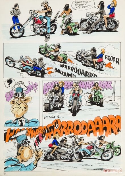 PARZYDŁO Witold | Harley Story, plansza komiksowa nr 14, 1989 r.