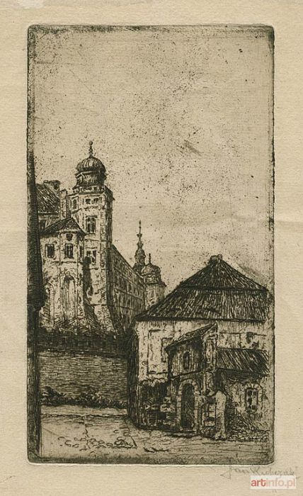 RUBCZAK Jan (Dubczak) | Wawel od strony kościoła św. Idziego, ok. 1907