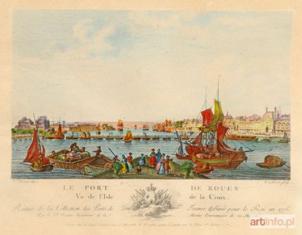 LE GOUAZ Yves-Marie | PORT w ROUEN WIDZIANY z WYSPY de la CROIX, 1776