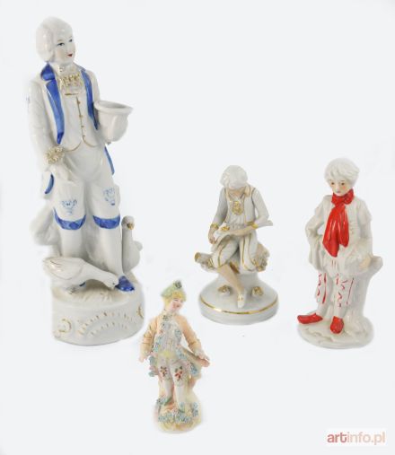 Zestaw czterech figurek porcelanowych - dobierany