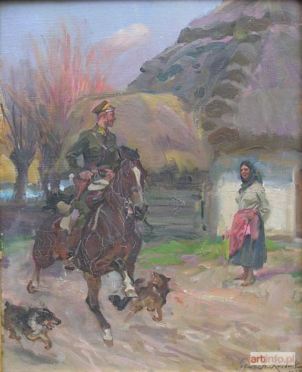 KOSSAK Wojciech | Soldat et paysanne (1923)