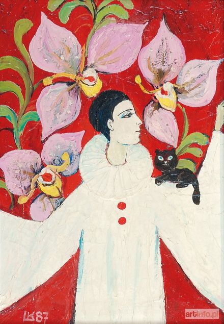 LIBERSKA Krystyna | Pierrot i orchidee, 1987