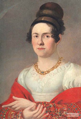 Malarz nieokreślony, XIX w. | PORTRET MARII ANNY Z KS. CZARTORYSKICH KS. WIRTEMBERSKIEJ (1768-1854), ok. 1810