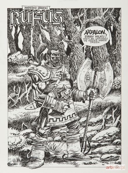 JANICKI Andrzej | Rufus, niepublikowana plansza komiksowa nr 1, około 1996 r.