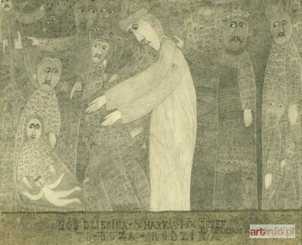 MONSIEL Edmund | Bóg Dziecina, św. Maryja i św. Józef [Święta Rodzina], 1951