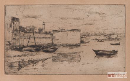 PANKIEWICZ Józef | Widok murów obronnych Starego Miasta Concarneau, 1908 r.