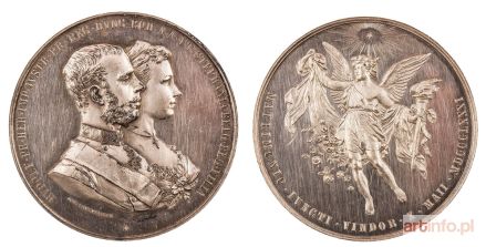 Joseph KÖRSCHGEN | MEDAL, ŚLUB ARCYKSIĘCIA AUSTRIACKIEGO RUDOLFA I KRÓLEWNY BELGIJSKIEJ STEFANII, 1881