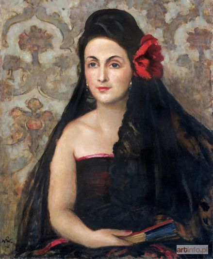 WEISS Wojciech | PORTRET DAMY W HISZPAŃSKIM STROJU. PORTRET MARII SKRZYWAŃ, 1946