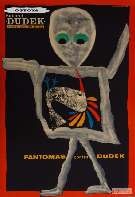 LIPIŃSKI Eryk | Plakat FANTOMAS CONTRA DUDEK, 1970