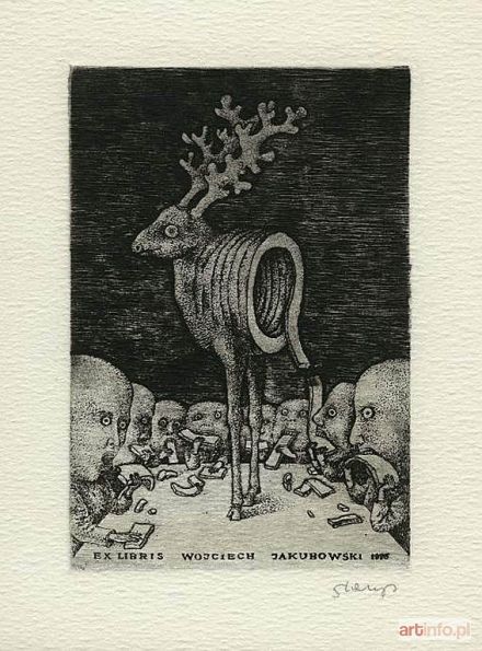 EIDRIGEVICIUS Stasys | Exlibris Wojciech Jakubowski, 1996